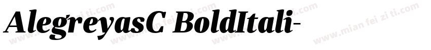 AlegreyasC BoldItali字体转换
